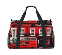London Street Hand Travel Bag - Large Reusable Shopping Tote Bag, Perfect for Outdoor Activities, Sports, Camping & Groceries, Black, One Size