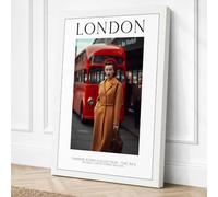 London Street Portrait Canvas Wall Art Print 18x12 Inch