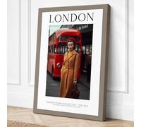 London Street Portrait Canvas Wall Art Print 18x12 Inch
