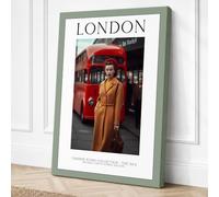 London Street Portrait Canvas Wall Art Print 30x20 Inch