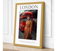 London Street Portrait Canvas Wall Art Print 30x20 Inch