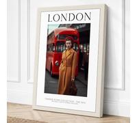 London Street Portrait Canvas Wall Art Print 36x24 Inch