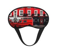 London Street Print Blackout Sleep Mask - Side Sleeper Eye Cover, Soft Comfort, Perfect for Travel, Meditation