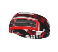 London Street Print Sports Sweatband Elastic Headband Tennis Basketball Running Fitness Accessories