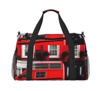London Street Print Travel Hand Travel Bag Weekender Overnight Carry On Tote Foldable Crossbody Bag