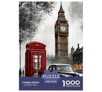 London Street Scene Jigsaw Puzzles Puzzle for Adults Kids. 1000 Pieces Whimsical Challenge Toy Educational Games Home Decoration for Adults& Kids Age 14 Years Up 70x50cm/1000pcs