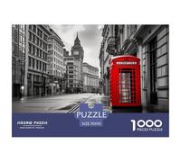 London Street Scene Jigsaw Puzzles Puzzles for Adults Kids. 1000 Piece Great Gifts Challenge Toy Educational Game Home Decoration for Adults& Kids Age 14 Years Up 70x50cm/1000pcs