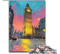London Street Scene JigsawPuzzle 2000 Pieces for Adults, Toys Educational Games Stress Relieving Secret Santa Gifts for And Age 14 (70x100cm)