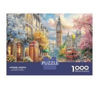 London Street Scene Thick Cardboard Skyline Jigsaw Puzzle Bundle Family Puzzle Lovers Stress Relief Puzzle for Senior Enthusiasts 52x38cm/1000pcs