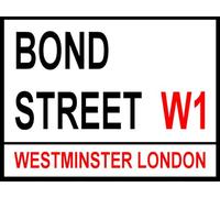 London Street Sign Bond Street Metal Aluminium Sign Plaque Vintage Wall Decor Street Sign 8X12 Inches