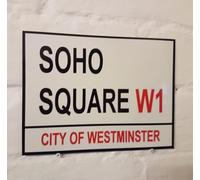 London Street Sign Soho Square W1 Metal Aluminium Sign Street Sign 8X12 Inches