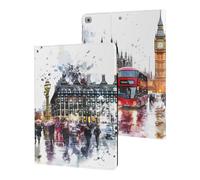 London Street Watercolor Tablet Case for iPad 10th Generation/9th Generation/8th Generation/7th Generation
