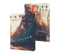 London Street with Flags Tablet Case for iPad 10th Generation/9th Generation/8th Generation/7th Generation