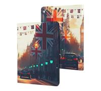 London Street with Flags Tablet Case for iPad 10th Generation/9th Generation/8th Generation/7th Generation