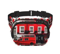 London Street Zipper Fanny Pack, Crossbody Bags with Adjustable Strap for Jogging, Cycling