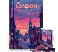 London Sunset Cityscape Adult Jigsaw Puzzle1000 Pieces Brain Exercise Accurate Cut Home Activity Festive Gift (38x52cm)