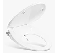 London Sunshine Elongated Bidet Toilet Seat with Soft Close, Non-Electric Bidet Mode with Dual Nozzles, Adjustable Water Pressure for Easy Cleaning Front & Rear Wash Self-Cleaning Wand