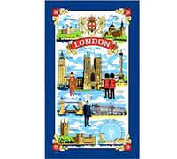 London Tea Towel Souvenir Gift Scenes Big Ben Nelson Tower Bridge Landmarks