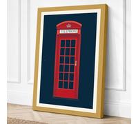 London Telephone Box Canvas Wall Art Print 18x12 Inch