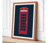 London Telephone Box Canvas Wall Art Print 24x16 Inch