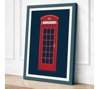 London Telephone Box Canvas Wall Art Print 24x16 Inch