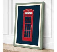 London Telephone Box Canvas Wall Art Print 30x20 Inch