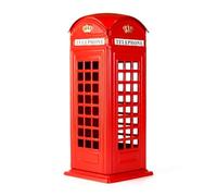 London Telephone Box Money Box - Red British Phone Booth Piggy Bank Large