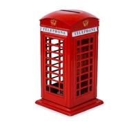 London Telephone Box Money Box - Red British Phone Booth Piggy Bank Small