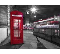 London Telephone Box with Big Ben Photograph Poster Wall Art Print A4 & A3 250GSM Gloss (A3)