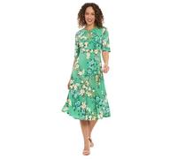 London Times Women's Ref Body T6564m with Bodice Pleats at Neck from T4470m, Mint Green/Coral, 16