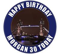 London Tower Bridge - Any Size (4in - 7.5in) Personalised Edible Cake Topper on Premium Icing