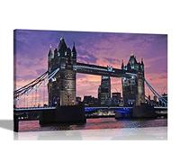 London Tower Bridge at Duck Canvas Prints Framed Poster City Pictures Home Office Living Room Artwork Modern Hanging Wall Art Decor Extra Large 101 x 76cm (40 x 30 inches)