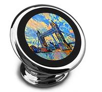 London Tower Bridge Car Mount Phone Holder Art Europe Building Capital Sky Watercolor Magnet Mobile Phone Holder