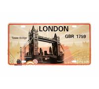 London Tower Bridge Decorative Metal Sign 30 x 15 cm Magnetic Wall Plaque Vintage City Design for Fridge Office Home Bar Café Décor