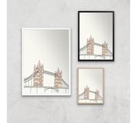 London Tower Bridge Giclee Art Print - A4 - Print Only