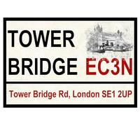 London Tower Bridge Road Signs S Street Sign 8X12 Inches