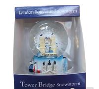 London Tower Bridge Snow Globe Souvenir - Iconic Tower Bridge Miniature with Snowstorm Effect - Perfect British Collectible - Mini size, 45 mm in diameter