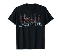 London train/tube Map line - Novelty for London lover T-Shirt
