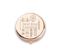 London Travel Makeup Mirror Next Stop London Mirror London Lover Gift Britain Souvenirs Gift For Traveller