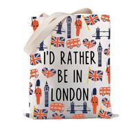 London Travel Tote Bag I'd Rather Be In London Tote Bag London Vacation Tote Bag Live In London Gift (IN LONDON-tb)