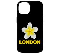 London Tropical Yellow Frangipani Flower Minimalist City Case for iPhone 14