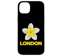 London Tropical Yellow Frangipani Flower Minimalist City Case for iPhone 14 Plus