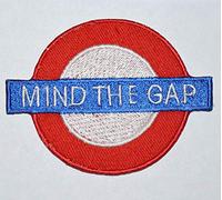 London Tube Train Mind The Gap Logo Iron on Sew on Embroidered Patch
