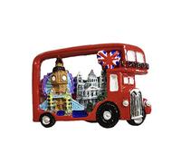London UK 3D Bus Refrigerator Magnet Resin Travel Souvenirs,Handmade Home & Kitchen Decoration London Fridge Magnet Collection Gift