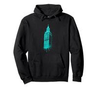 London UK Big Ben Graffiti Illustration Pullover Hoodie