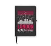 London UK Britain United Kingdom Notebook, Blank Pages, Faux Leather Cover, Planner, Journal, Workbook