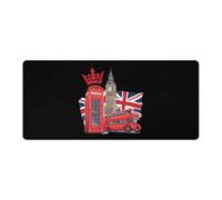 London UK Flag Bus Big Ben Large Mouse Pad Non-Slip Desk Mat