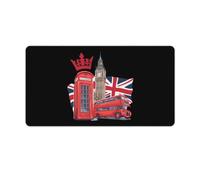 London UK Flag Bus Big Ben Large Mouse Pad Non-Slip Desk Mat