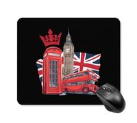 London UK Flag Bus Big Ben Square Mouse Mat Rubber Mousepad 25 * 30cm