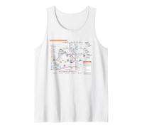 London UK Metro Train Railway - Souvenir Route Map Europe Tank Top